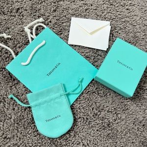 Tiffany jewelry box with jewelry bag and small bag- I have two sets to sell